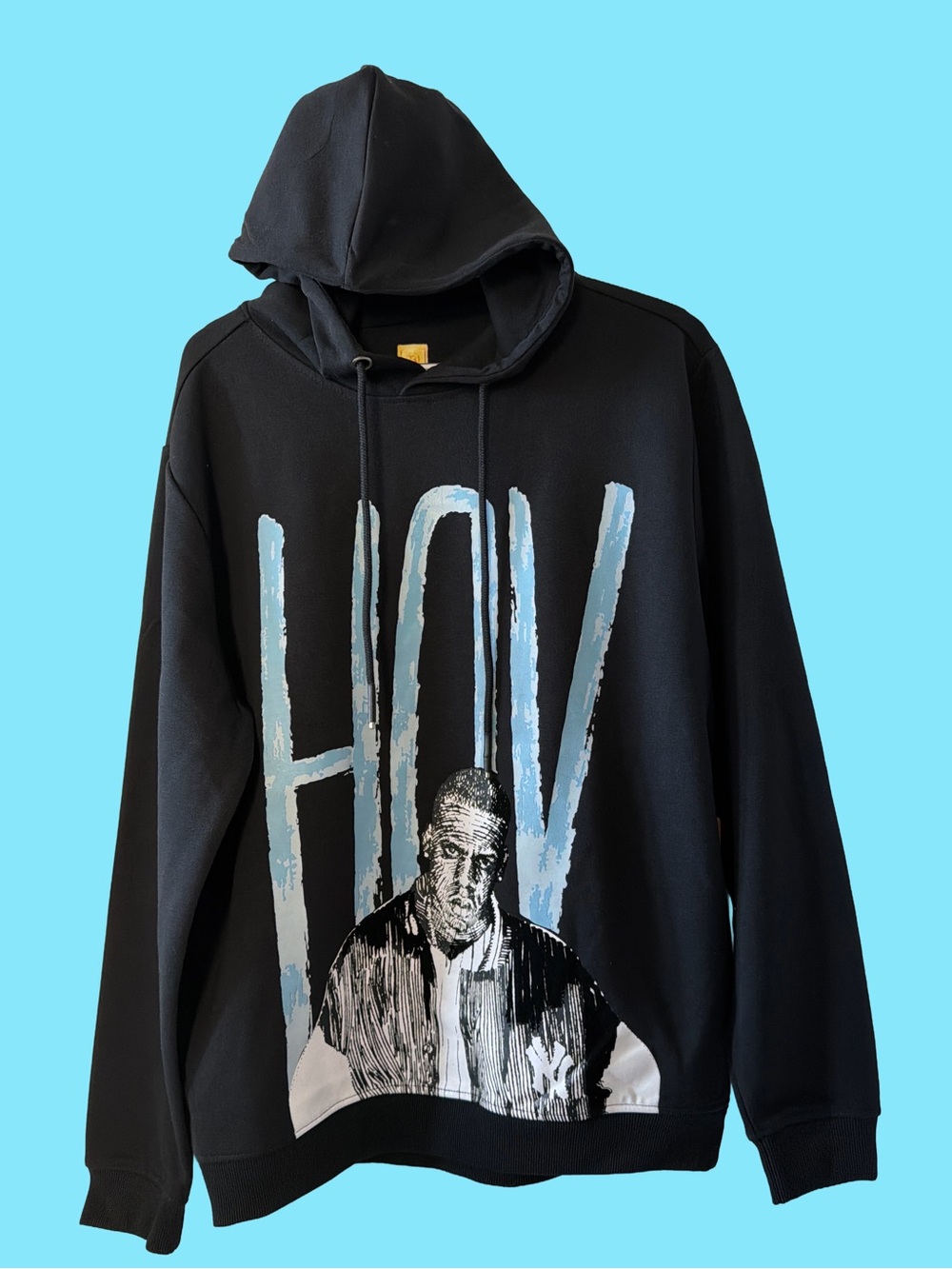 Bricks & Butter "HOV" Jay-Z Long Sleeve Black/Blue Pullover Hoodie, XL